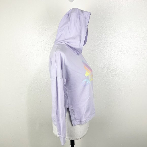 Adidas Logo Hoodie Purple Pullover Sweater Youth Large - stained - - Picture 3 of 12